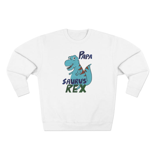 PapaSauraus Men's Dinosaur Birthday Crewneck Sweatshirt, Birthday Tee for Him, Father's Day Gift, Funny Dad Shirt, Papa Saurus Dino Top