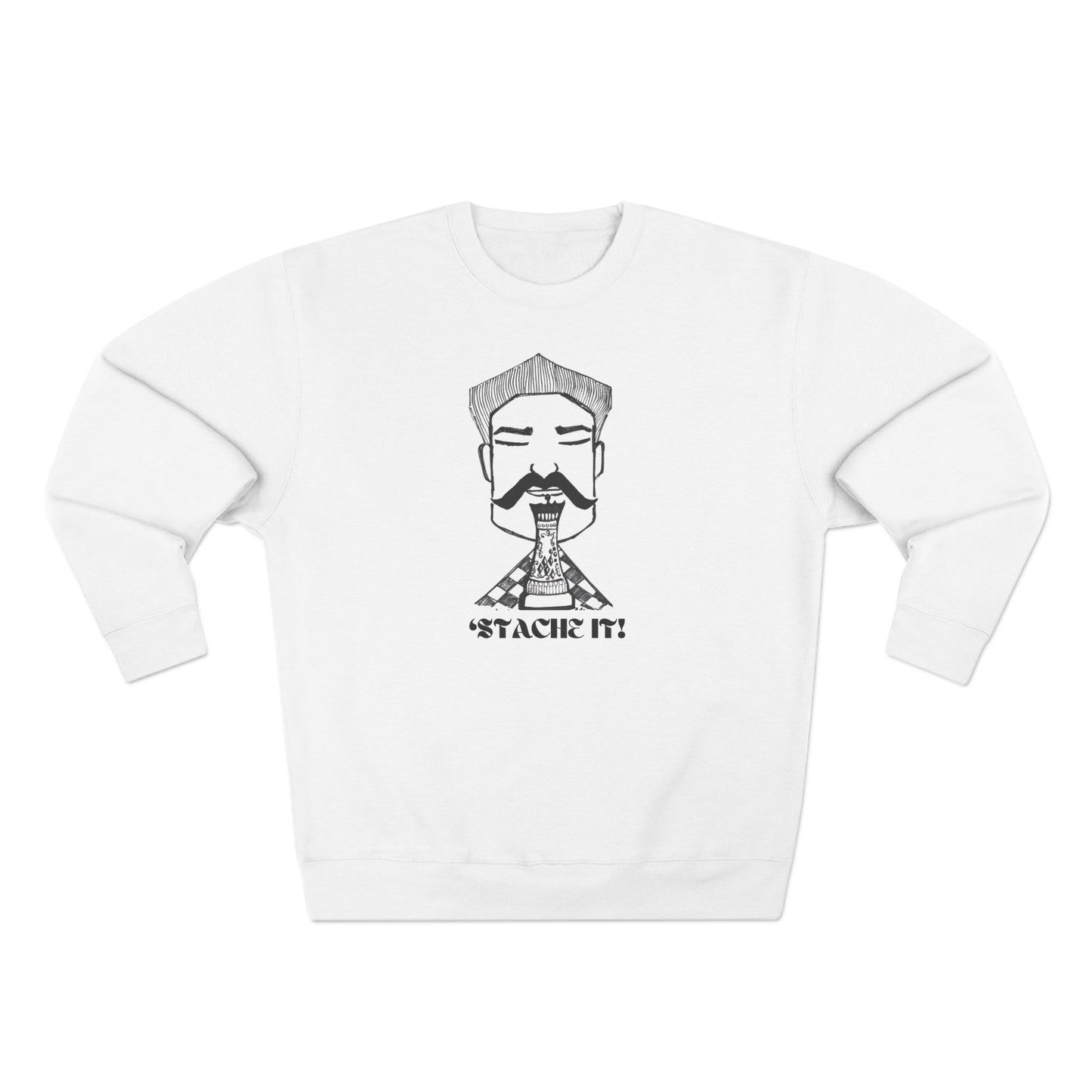 Movember Men's Crewneck Sweatshirt, Mustache Awareness Jumper, November Charity Pullover, Dad Gift, Son Present, Husband Clothing, Boyfriend